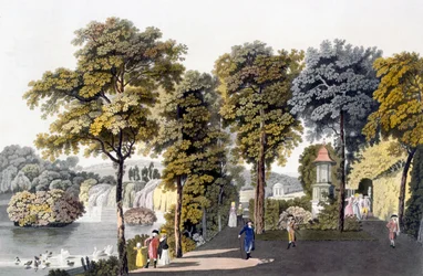 A Neu-Waldeg park látképe, Dornbach, Bécs, 1792